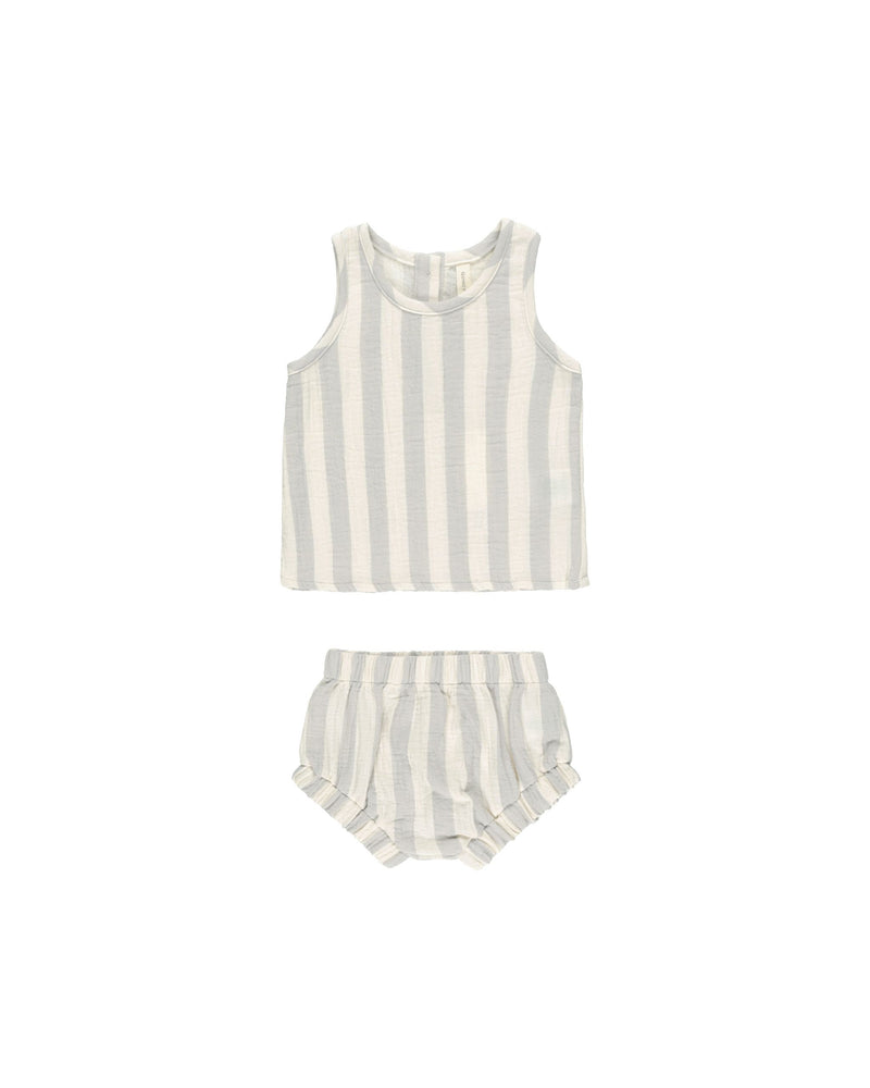 Quincy Mae - Sky Stripe Woven Tank + Short Set