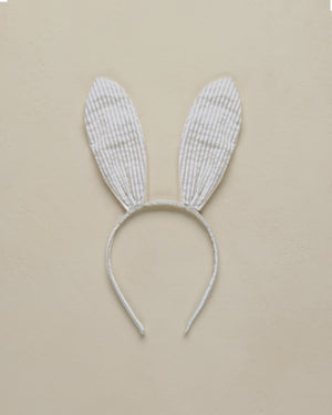Noralee - Sage Stripe Bunny Headband