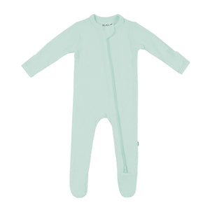 Kyte Baby - Ribbed Zipper Footie in Sage