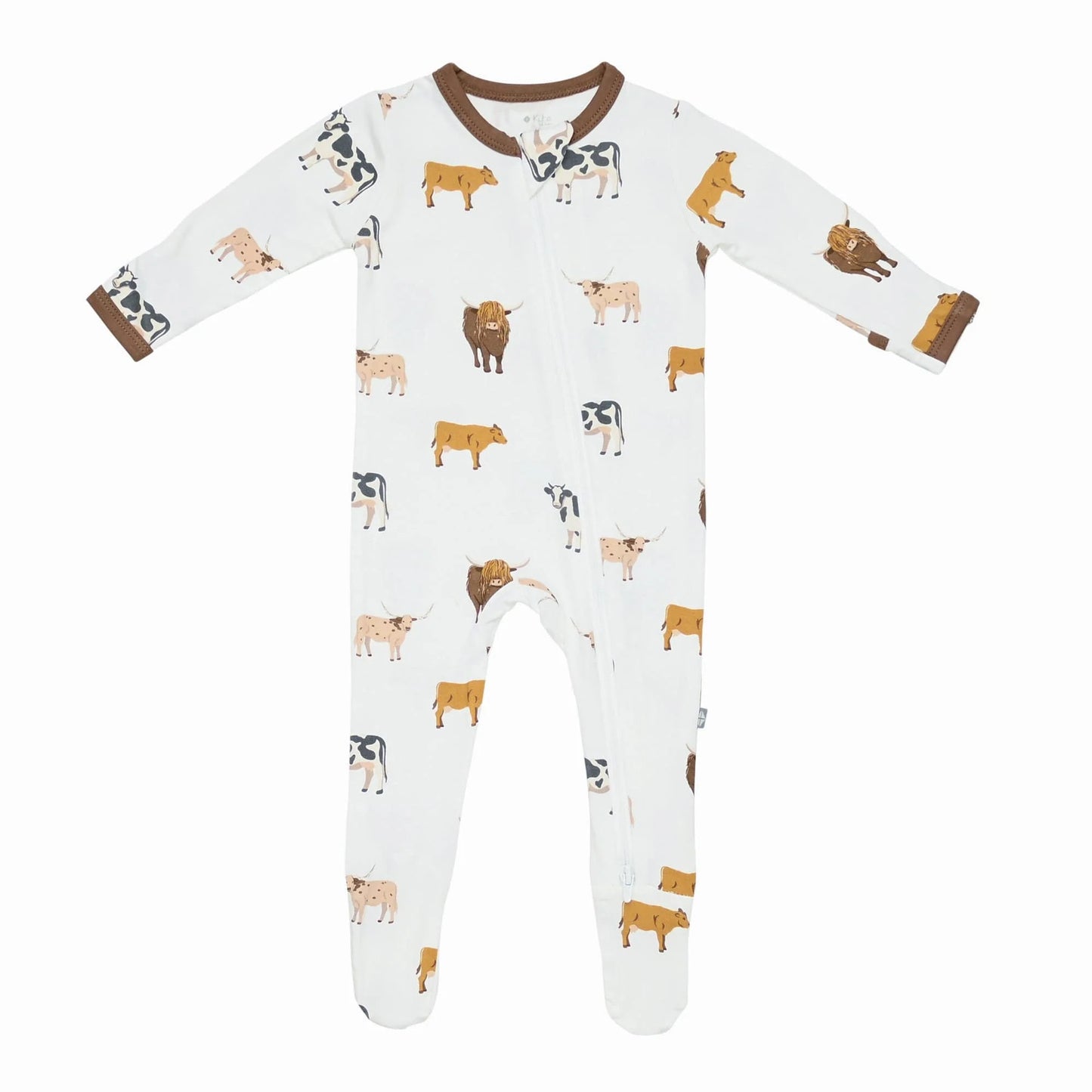 Moo Zippered Footie