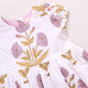 Pink Chicken - Girls Marisol Dress - Lavender Dandelion