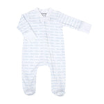 Magnolia Baby - Little Brother Print Zip Footie