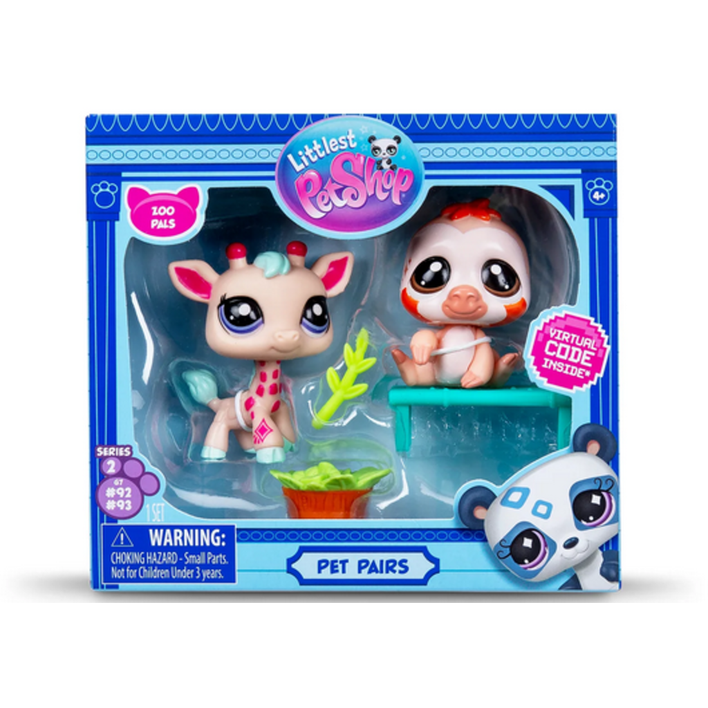Littlest Pet Shop Pet Pairs Assortment Wave 2 featuring colorful plastic miniatures of various cute animals.