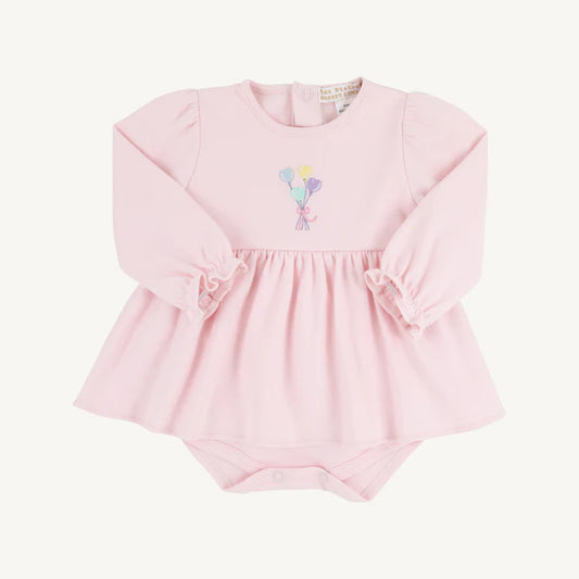 Balloon Embroidery Long Sleeve Daisy's Diaper Cover Dress