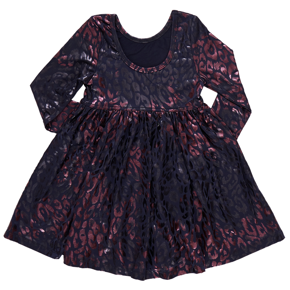 
            
                Load image into Gallery viewer, Pink Chicken - Girls Lame Steph Dress - Leopard Spots
            
        
