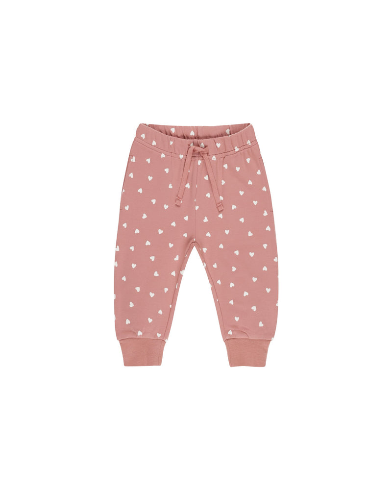 Quincy Mae - Lipstick Hearts Relaxed Sweatpant