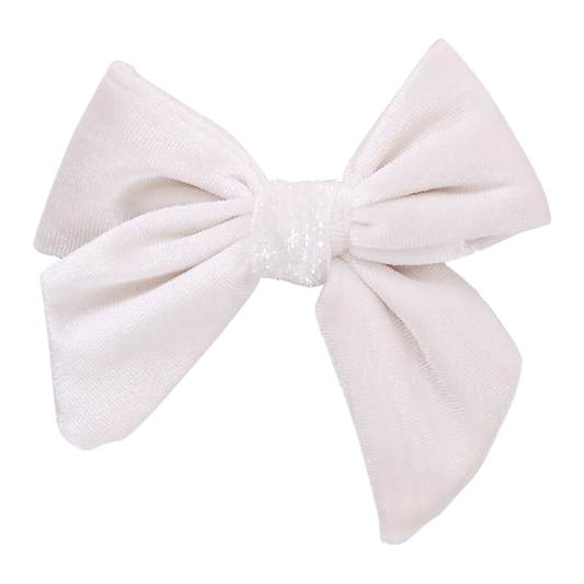 Pink Chicken - Snow White Girls Velour Bow