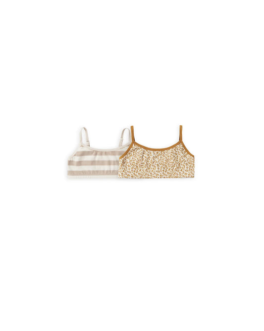 Rylee & Cru - Girls Bralette Set - Marigold + Grey Stripe