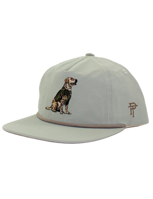 Boys classic rope hat in camo by Properly Tied, featuring a durable fabric and adjustable rope strap for a stylish outdoor look.