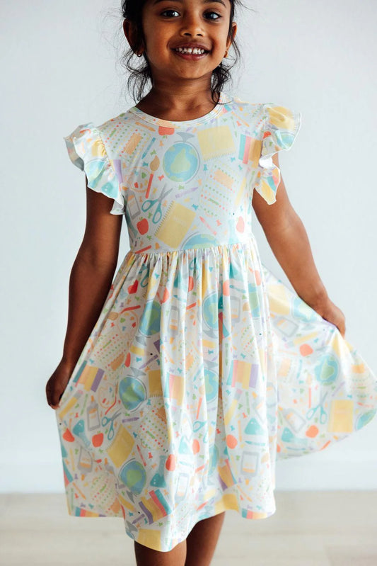 Mila & Rose - Campus Cutie Flutter Sleeve Twirl Dress