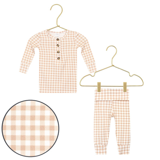 Lou Lou & Co Milo top and bottoms set featuring a colorful bubble print on soft fabric for comfortable, playful wear.