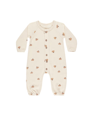 Quincy Mae - Pumpkins Waffle Long sleeve Jumpsuit