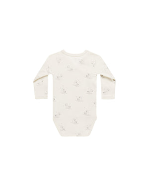 Quincy Mae - Swans Side Snap Bodysuit