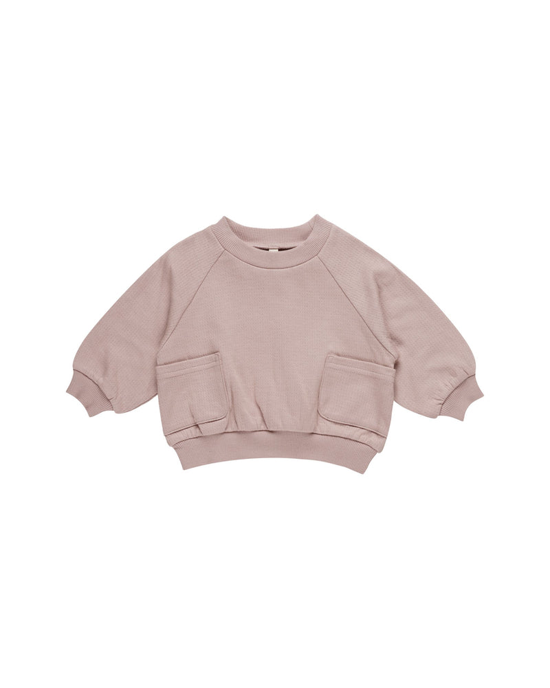 Quincy Mae - Mauve Pocket Sweatshirt