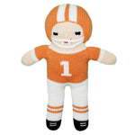 Zubels - Football Player Knit Doll - Orange & White