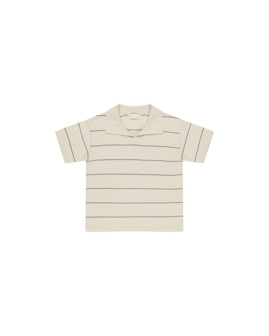 Rylee & Cru - Blue Stripe Chandler Knit Polo