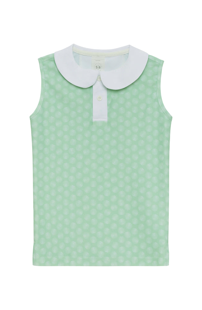 courtside kids - palm green girly girl tank