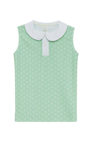 courtside kids - palm green girly girl tank