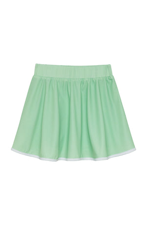 courtside kids - girls palm green twirly skirt