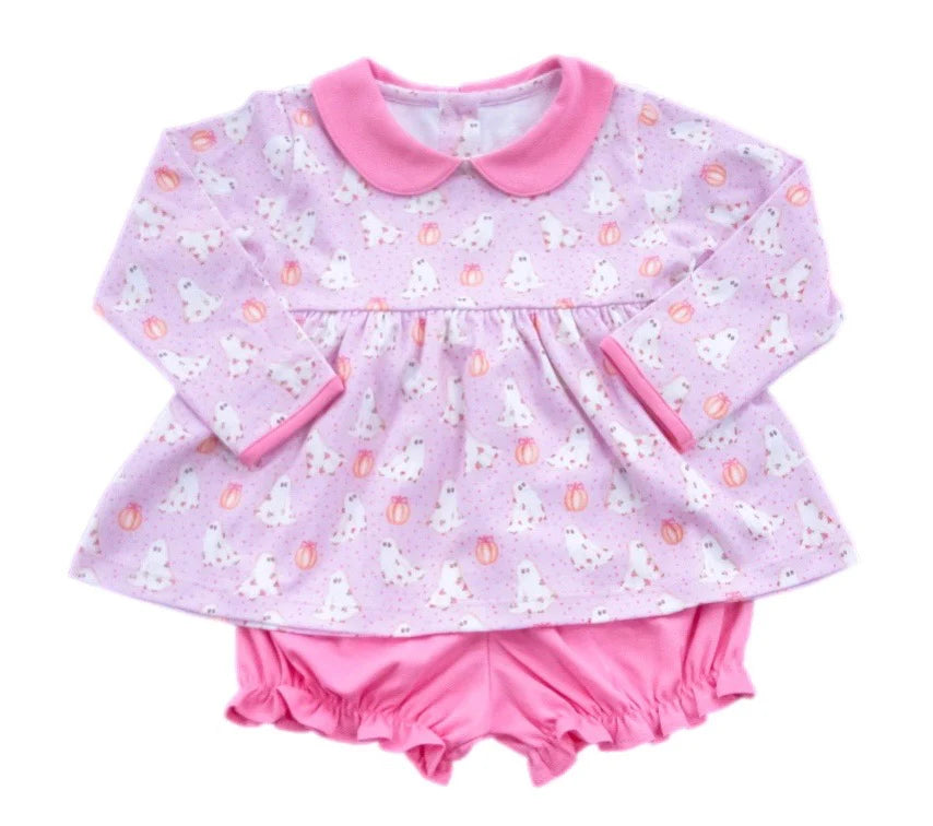 James & Lottie - Sally Knit Bloomer Set Ghost