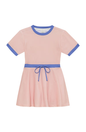 courtside kids - pink & blue tennis skort dress