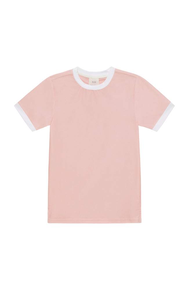 courtside kids - girls pink & white practice shirt