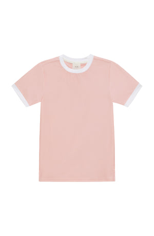 courtside kids - girls pink & white practice shirt