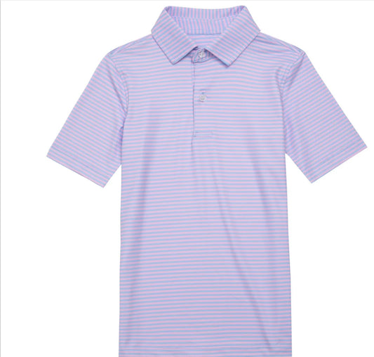 Pink & Blue Performance Polo