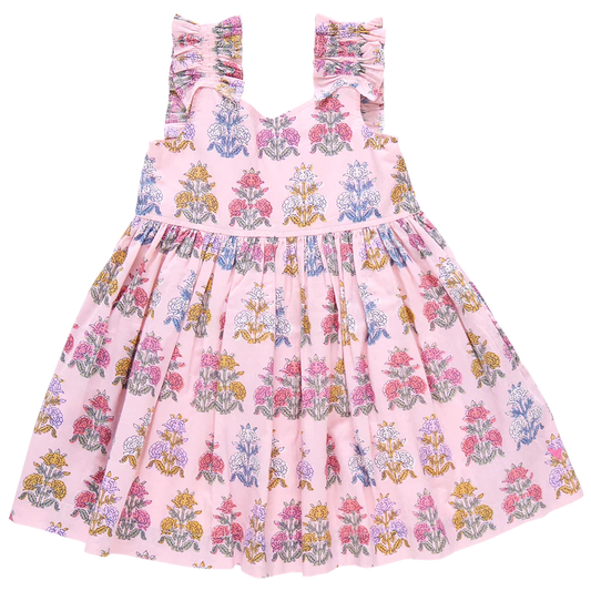 Pink Chicken - Pink Flowerette Girls Via Dress