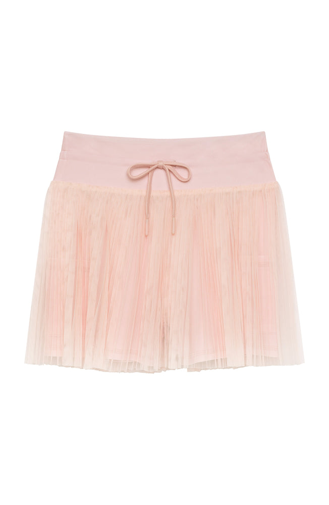 courtside kids - girls pink pleated skirt