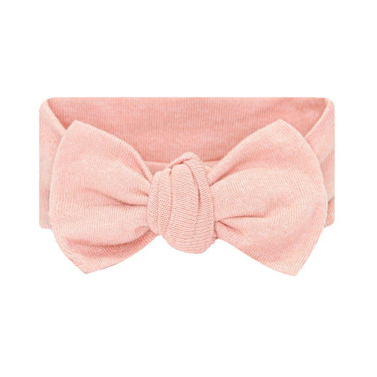 Pink knit headband from Lou Lou & Co's Piper Plush Knit collection, featuring soft, cozy fabric and stylish design.