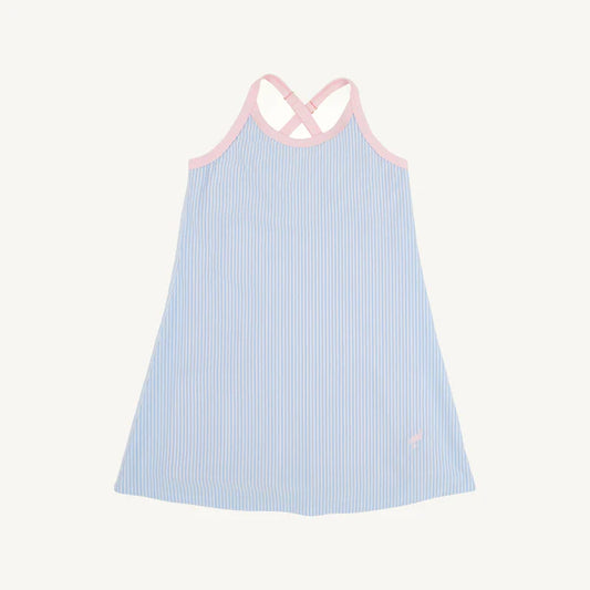 Beale Street Blue Seersucker PinkPrepletic™ Little Miss Tennis Dress