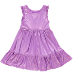 Pink Chicken - Girls Lame Kelsey Dress - Purple