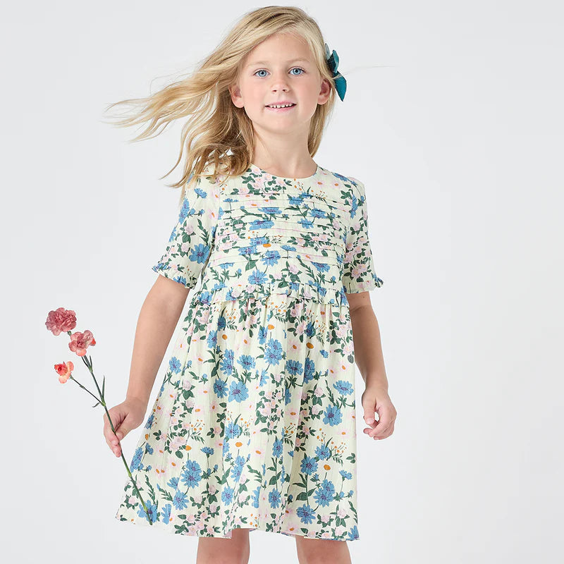 Pink Chicken - Girls Raquel Dress - Melon Daisy Floral