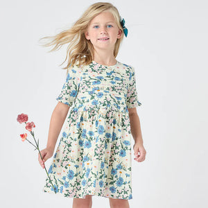 Pink Chicken - Girls Raquel Dress - Melon Daisy Floral