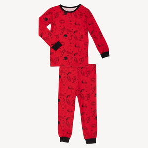 Magnetic Me - Red & Black Game Day modal magnetic no drama pajama long sleeve set