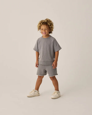 Rylee & Cru - Short Sleeve Sweatshirt || Heathered Grey