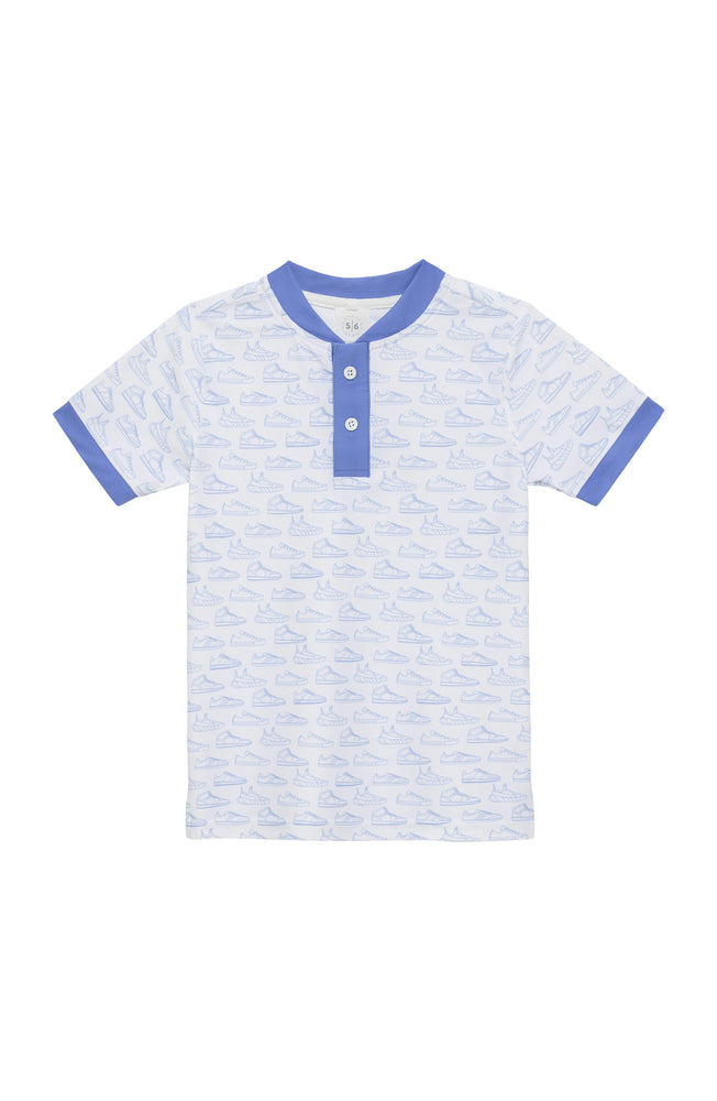 courtside kids - sneaker print blade shirt