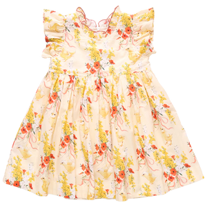 Pink Chicken - Girls Jennifer Dress - Yellow Chicks