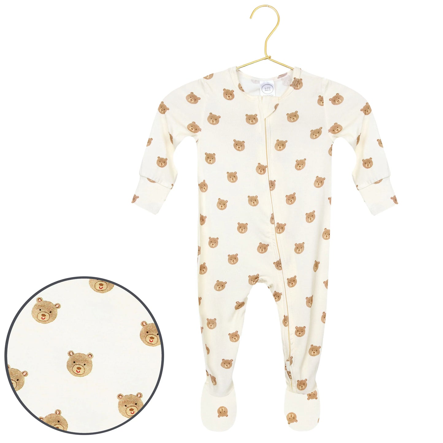 Teddy Zipper Footie