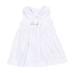 Magnolia Baby - Tiny Tee Time Pink Embroidered Toddler Dress