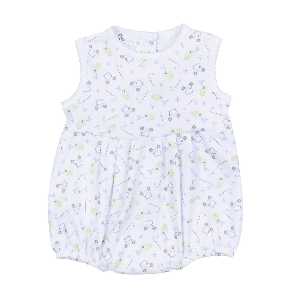 Magnolia Baby - Tiny Tee Time Light Blue Printed Bubble