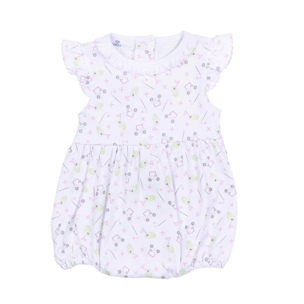 Magnolia Baby - Tiny Tee Time Pink Flutters Bubble