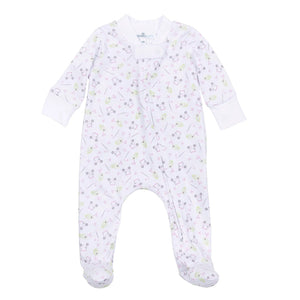 Magnolia Baby - Tiny Tee Time Pink Zipper Footie