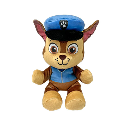 Ty Chase Beanie Baby plush from Paw Patrol, 7.5-inch soft stuffed toy with embroidered details and a paw print.