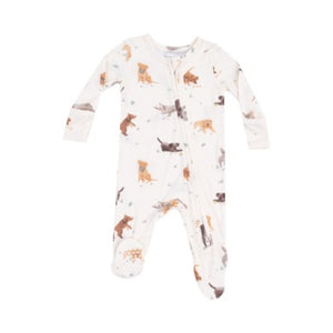 Angel Dear - Watercolor Puppies Zip Footie