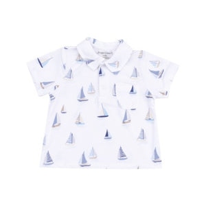 Angel Dear - Sailboats Polo Shirt & Short Set