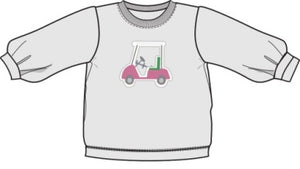 Angel Dear - Golf Cart Applique French Terry Sweatshirt