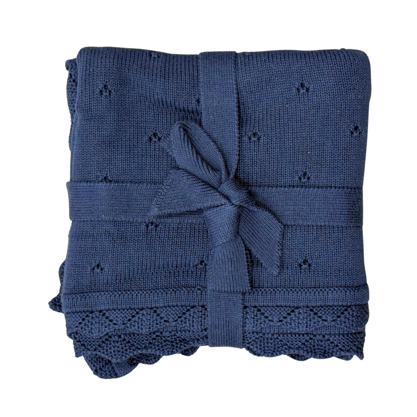 Navy Knit Blanket