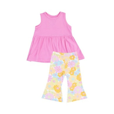 Angel Dear - Sunny Dahlias Tank Peplum Top + Baby Bells